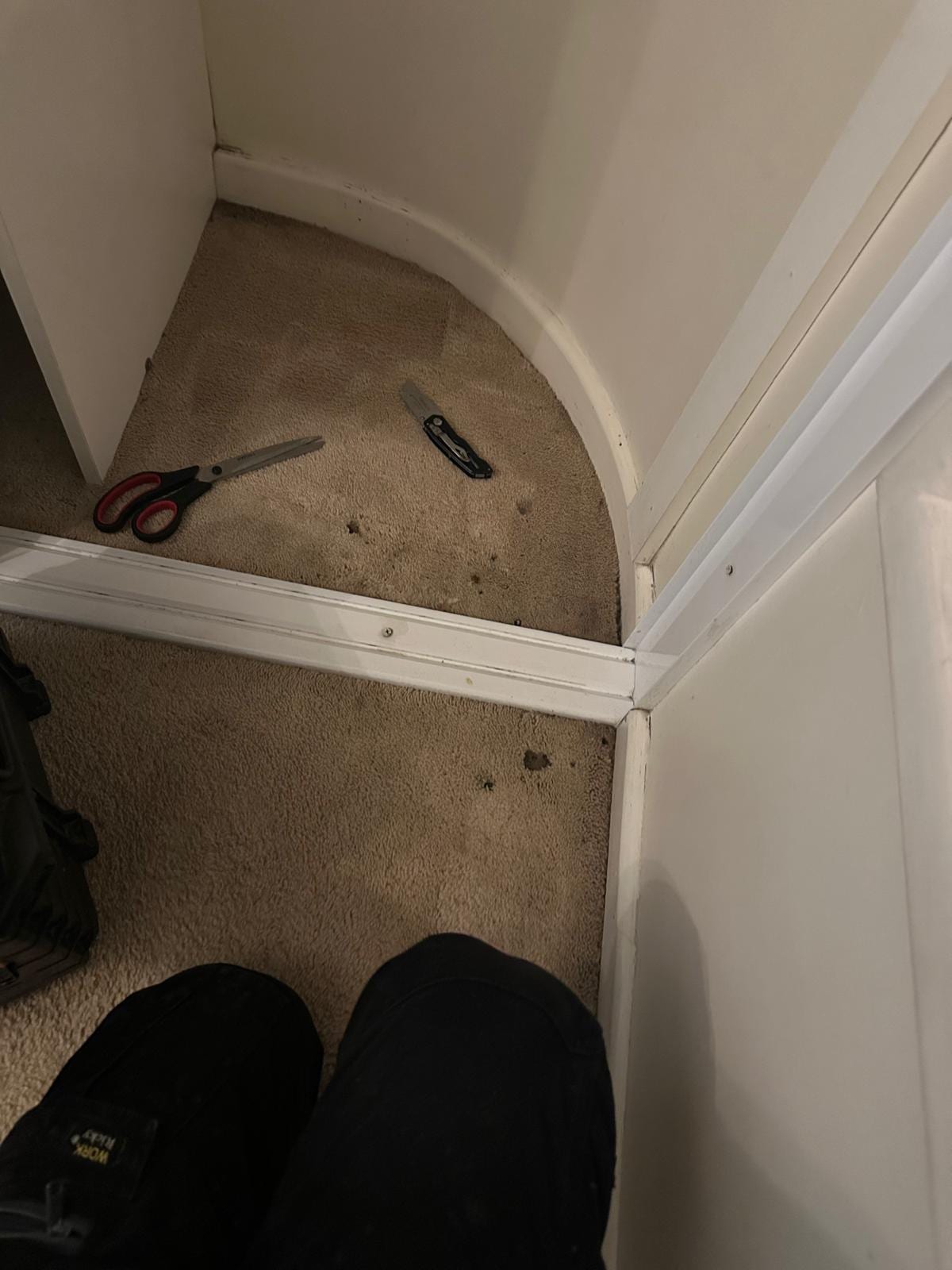 Before Doorway & Corner Carpet Patch Restoration