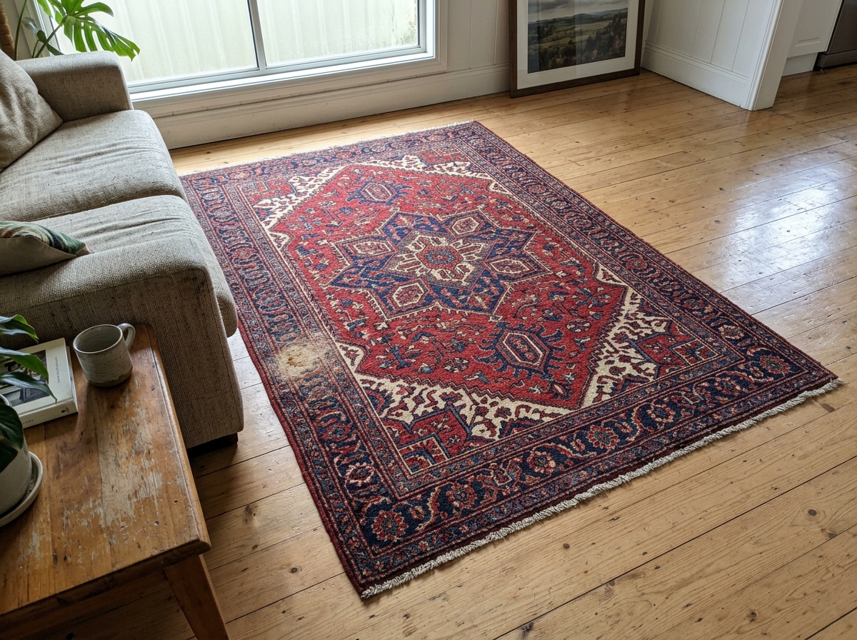 Before Wool Area Rug Deep Steam Cleaning